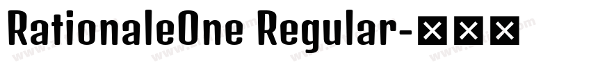 RationaleOne Regular字体转换